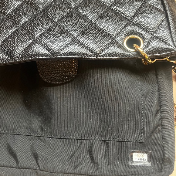 Chanel Vintage Black Caviar CC Chain Tote - Picture 8 of 8